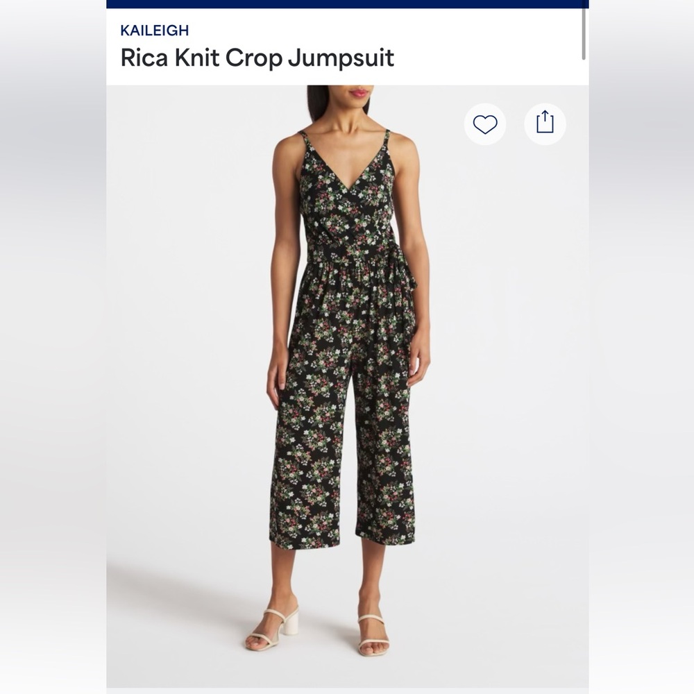Rica Knit crop jump suit. Worn once. Size Large Petite.